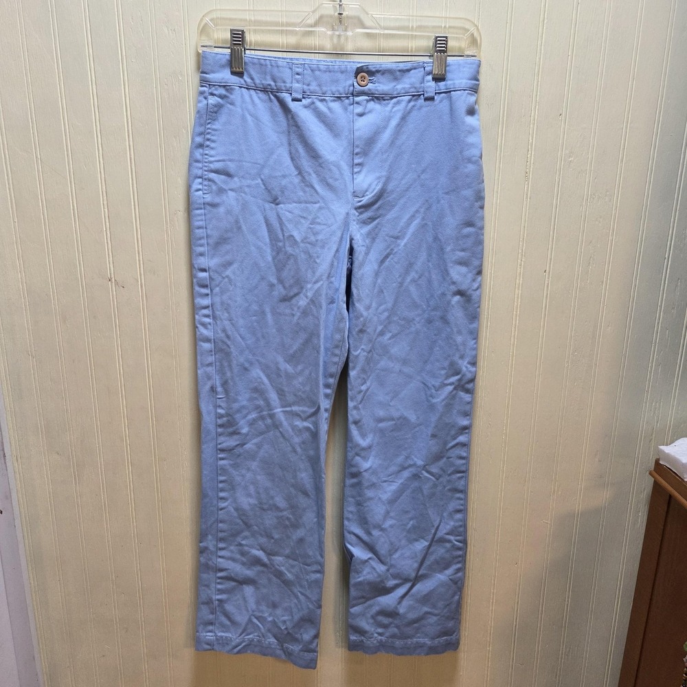 Vineyard Vines Juniors Light Blue Cotton Twill Chino Pants Size 14 Straight Leg